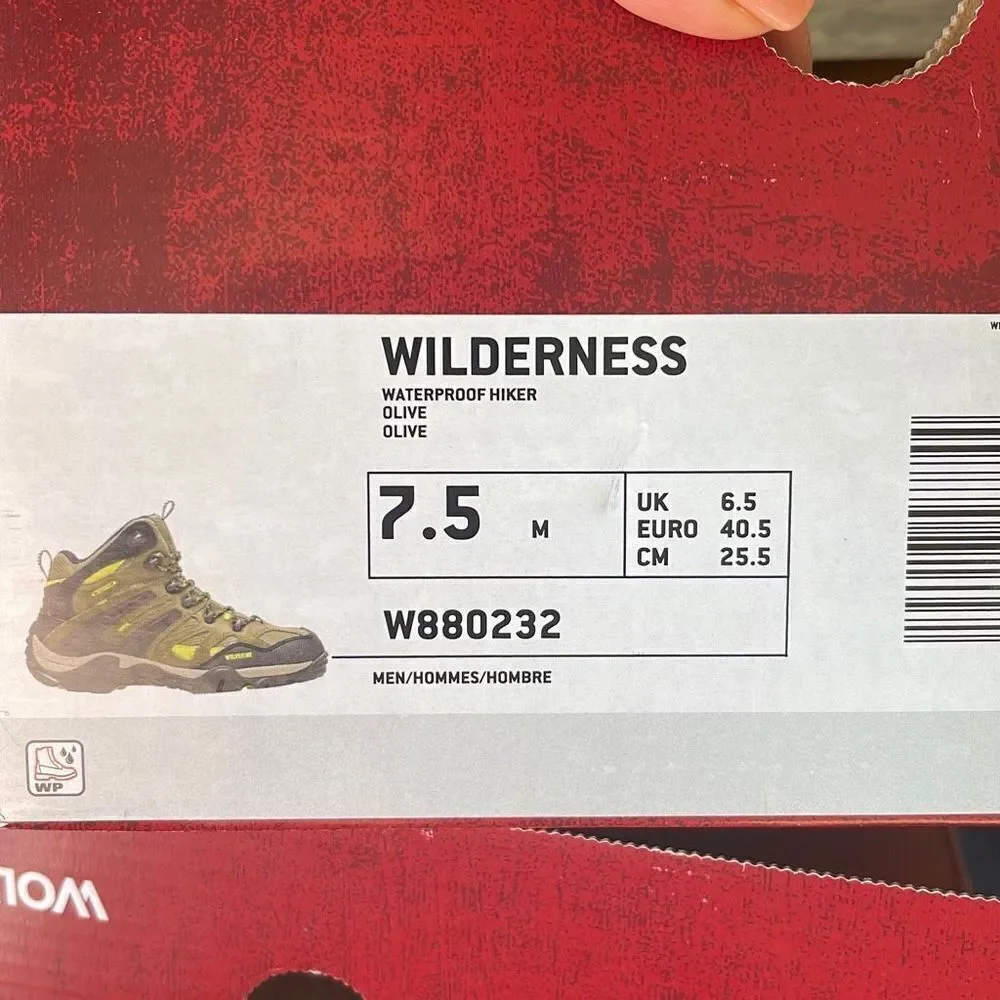 Wolverine Wilderness Mens Hiking Boots Shoes Waterproof W880232‎ Green Size 7.5